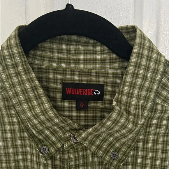 Wolverine Olive Plaid Men's Shirt - Picture 2 of 4
